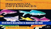 Books Individual Differences and Personality, Second Edition Free Download