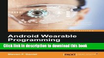 PDF  Android Wearable Programming  Free Books