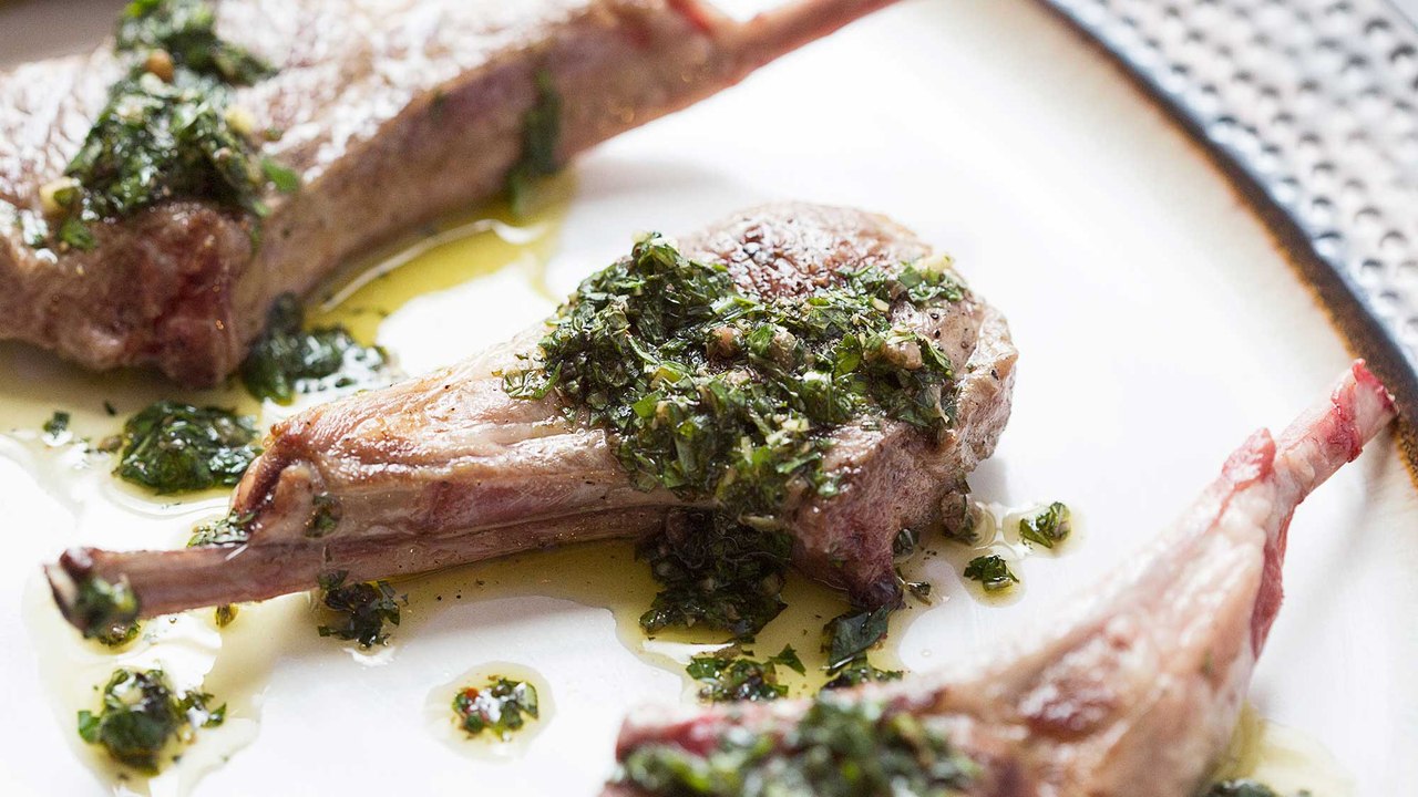 Lamb Chops with Mint Salsa Verde