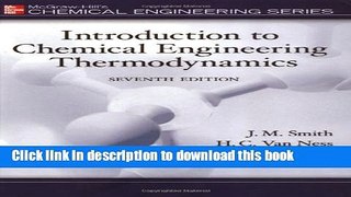 Ebook Introduction to Chemical Engineering Thermodynamics (The Mcgraw-Hill Chemical Engineering