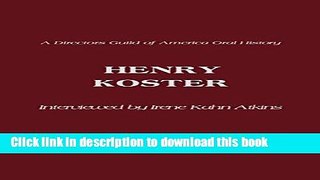 Ebook Henry Koster Free Online