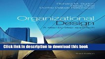 Books Organizational Design: A Step-by-Step Approach Free Online KOMP