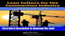 Ebook Lean Culture for the Construction Industry: Building Responsible and Committed Project Teams