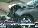 PD: Suspects flee after crashing stolen car in Phoenix