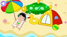 Baby Beach Quting Let's Go Swiming, surfing, Diving, Have Big Fun Here Kids Games By 2 Baby