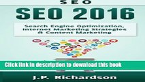 Ebook Seo: 2016: Search Engine Optimization, Internet Marketing Strategies   Content Marketing