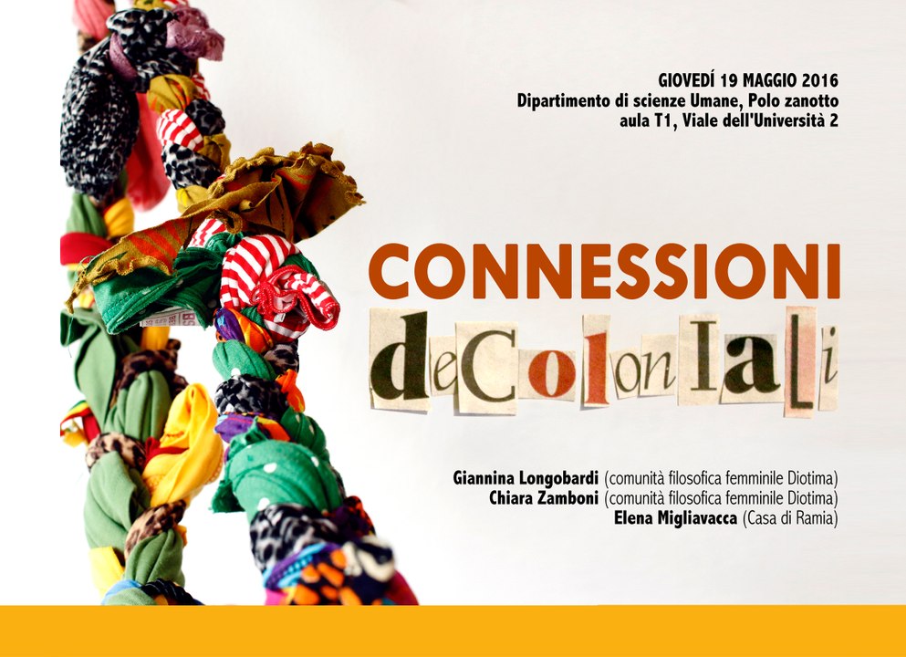 CONNESSIONI DECOLONIALI /// Cerchio di discussione:  Diari, genealogie, autoetnografie