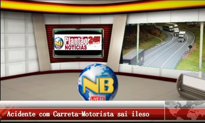 carreta do tipo bitrem que seguia no sentido São Paulo perdeu o controle numa curva e tombou, no vídeo é possível observar o momento do acidente, um homem sendo arremessado