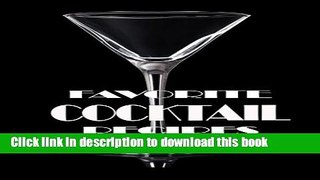 Books Favorite Cocktail Recipes: Blank Recipe Book Free Online