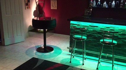 Coolest Man Cave Mag Wheel Bar Table