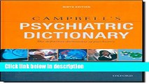 Ebook Campbell s Psychiatric Dictionary Full Online