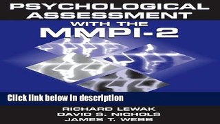 Books Psychological Assessment With the MMPI-2 Free Download