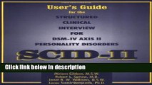 Books Structured Clinical Interview for DSM-IV Axis II Personality Disorders (SCID-II) Free Online