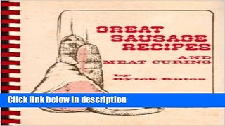 Books Great sausage recipes and meat curing Full Online
