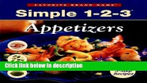 Ebook Simple 1-2-3 Appetizers (Favorite Brand Name Recipes) Free Online
