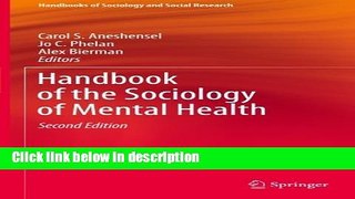Books Handbook of the Sociology of Mental Health (Handbooks of Sociology and Social Research) Full
