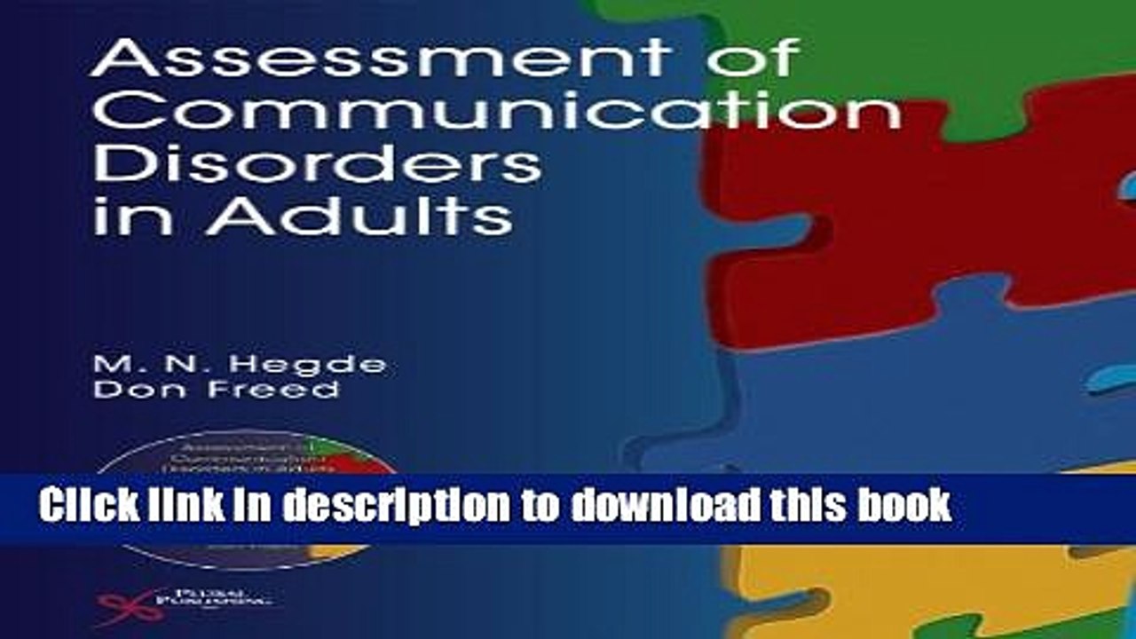 [PDF] Assessment of Communication Disorders in Adults Download Full Ebook