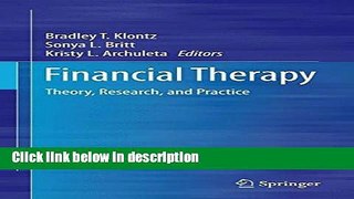Books Financial Therapy: Theory, Research, and Practice Free Download