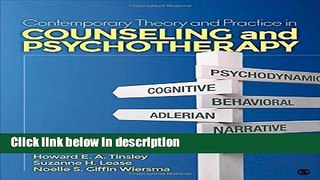 Books Contemporary Theory and Practice in Counseling and Psychotherapy Full Online