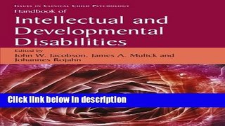 Ebook Handbook of Intellectual and Developmental Disabilities (Issues in Clinical Child