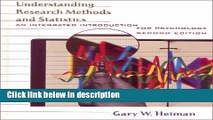 Ebook Understanding Research Methods and Statistics: An Integrated Introduction for Psychology
