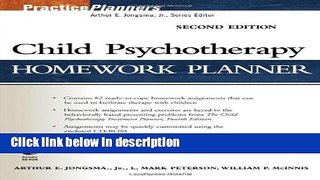 Ebook Child Psychotherapy Homework Planner Free Online