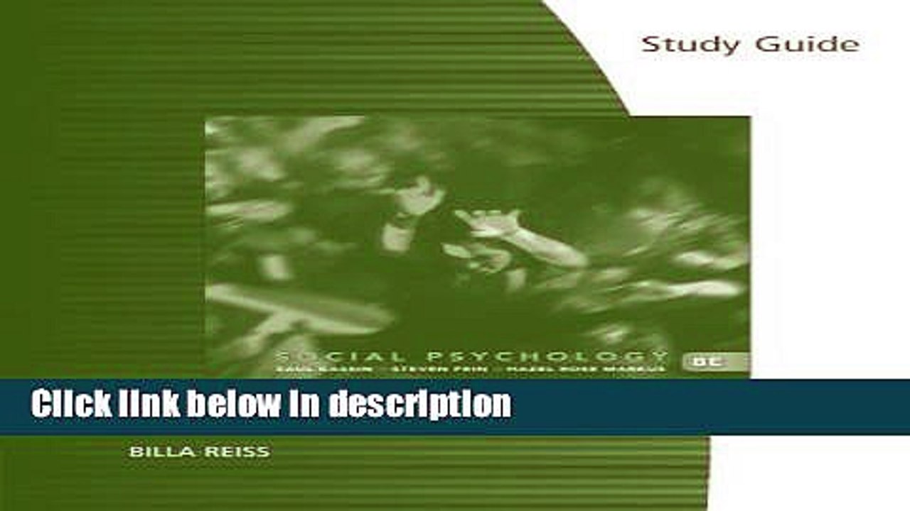 Ebook Study Guide for Kassin/Fein/Markus  Social Psychology, 8th Free Online