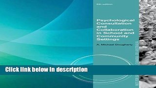 Ebook Psychological Consultation and Collaboration in School and Community Settings Free Online