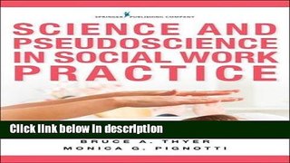 Books Science and Pseudoscience in Social Work Practice Free Online