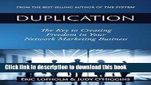 Books Duplication: The Key to Creating Freedom in Your Network Marketing Business Full Online