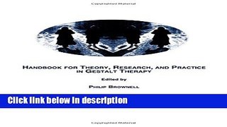 Ebook Handbook for Theory, Research, and Practice in Gestalt Therapy Free Download