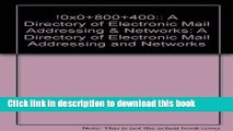 Books !%@:: A Directory of Electronic Mail Addressing   Networks (Nutshell Handbooks) Full Online