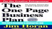 Books The One Page Business Plan for the Creative Entrepreneur Full Online
