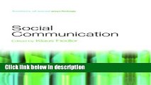 Ebook Social Communication (Frontiers of Social Psychology) Full Online
