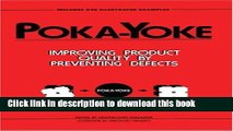 Ebook Poka-Yoke: Improving Product Quality by Preventing Defects Free Online