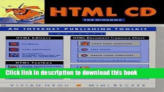 Ebook HTML CD: An Internet Publishing Toolkit for Windows/Book and Cd-Rom Free Download