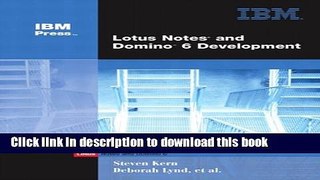 Ebook Lotus Notes and Domino 6 Development (2nd Edition) Full Online