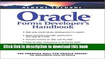 Ebook Oracle Forms Developer s Handbook Free Online