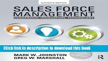 Books Sales Force Management: Leadership, Innovation, Technology - 11th edition Full Online