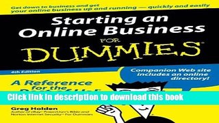 Ebook Starting an Online Business For Dummies (For Dummies (Computers)) Full Online