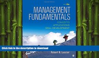 DOWNLOAD Management Fundamentals: Concepts, Applications,   Skill Development READ PDF FILE ONLINE