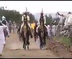 Hazrat Sultan Muhammad Ali Sahib and ustaad Zaman Shah Sahib riding the famous horses