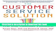 Books The Customer Service Solution: Managing Emotions, Trust, and Control to Win Your Customer s