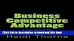 Books Business Competitive Advantage: A Handbook for Small Business Owners, Entrepreneurs and