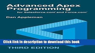 Books Advanced Apex Programming for Salesforce.com and Force.com Free Online