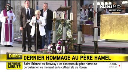 La soeur du Père Hamel lui rend un dernier hommage - Regardez