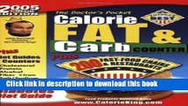 [Read PDF] The Doctor s Pocket Calorie, Fat   Carb Counter Download Online