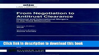 Books From Negotiation to Antitrust Clearance:National and International Mergers in the Third