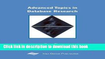 Books Advanced Topics in Database Research: Volume 1 Free Online