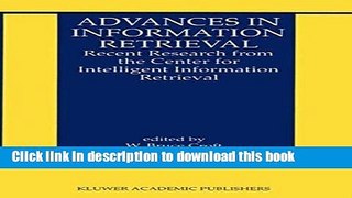 Ebook Advances in Information Retrieval: Recent Research from the Center for Intelligent